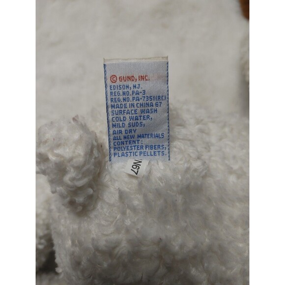 Gund TWINKLE 5840 White Teddy Bear "Baby 2001" on Foot Approximately 14"- SOLD - Picture 5 of 13